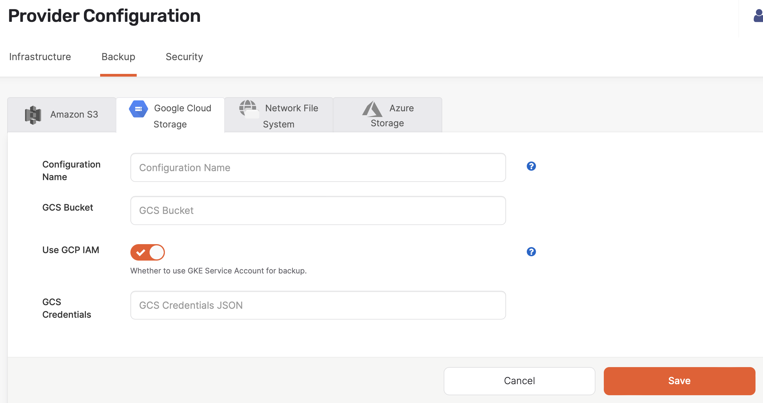 GCS Configuration